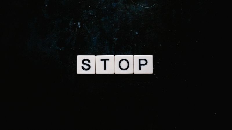 stop, letters, word, 4k