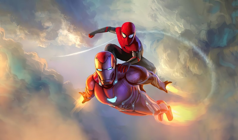 iron man, spiderman, superheroes, hd, 4k, artist
