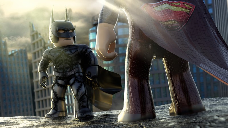 batman, superman, superheroes, lego, hd, 4k, artstation