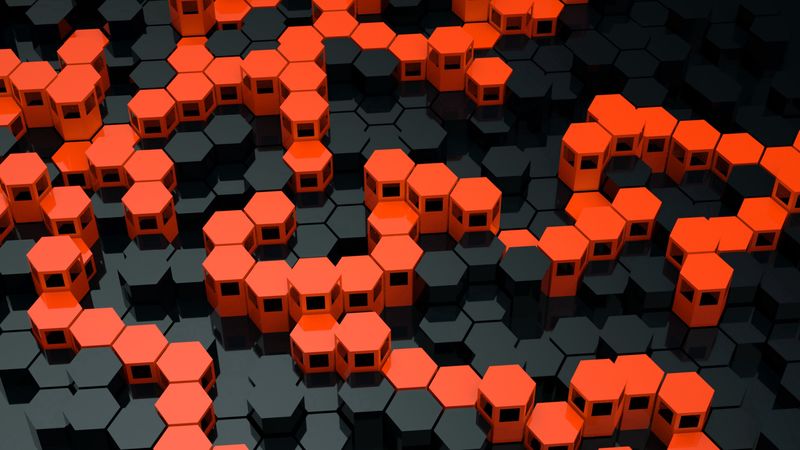 hexagons, structure, geometric, 3d, relief, 4k