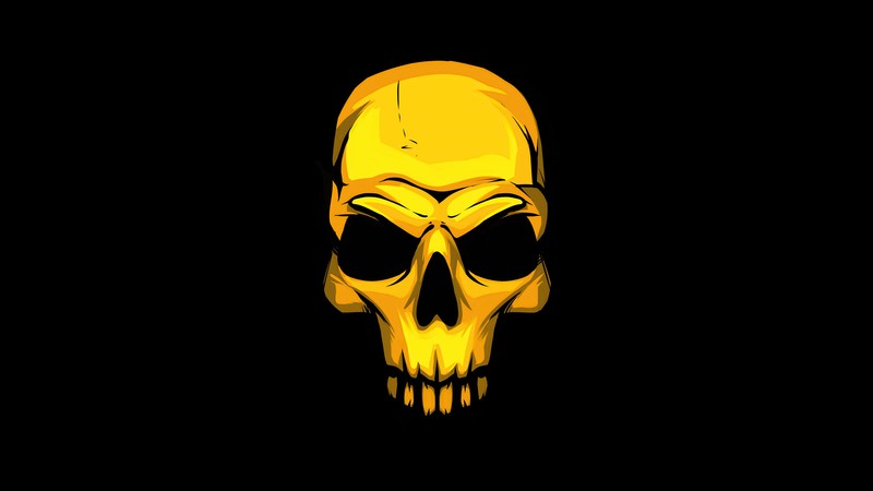skull, dark, black, artist, artwork, digital art, hd, 4k