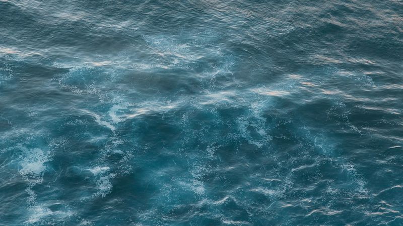 waves, ripples, aerial view, water, sea, 4k