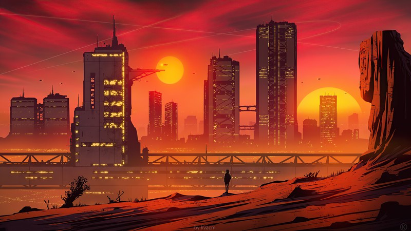 city, artist, artwork, digital art, hd, 4k, artstation