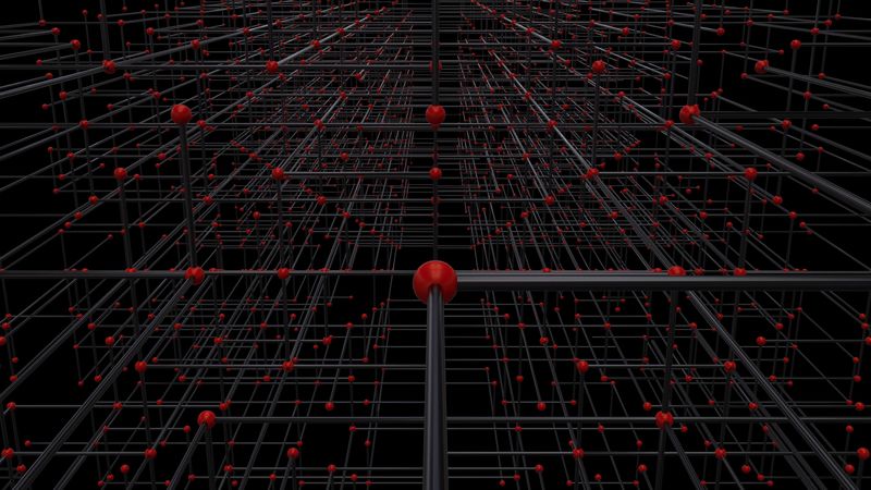 network, structure, 3d, dark, 4k