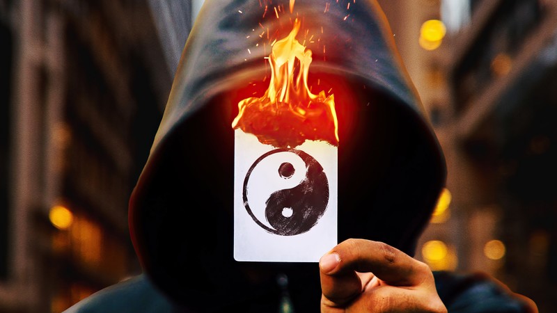 cards, burning, hoodie, artist, artwork, digital art, hd, 4k, flame