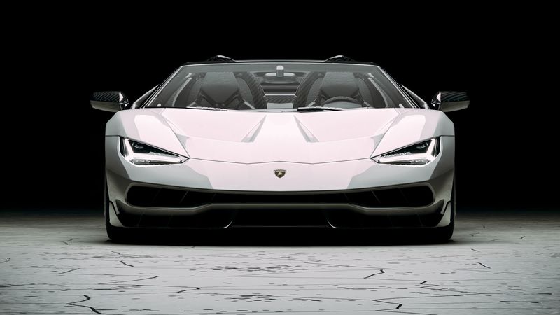 lamborghini centenario, lamborghini, car, sportscar, white, front view, 4k