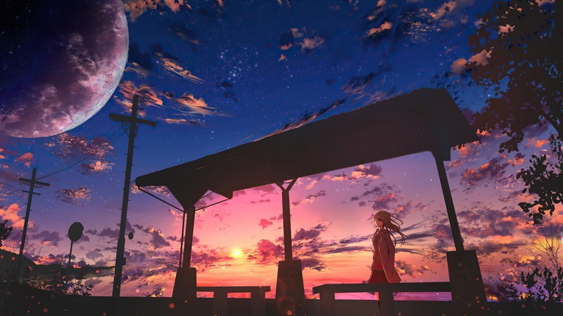 anime girl, anime, artist, artwork, digital art, hd, 4k, 5k