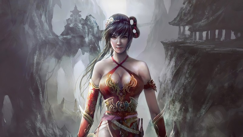warrior, fantasy girls, artist, artwork, digital art, hd, 4k, artstation