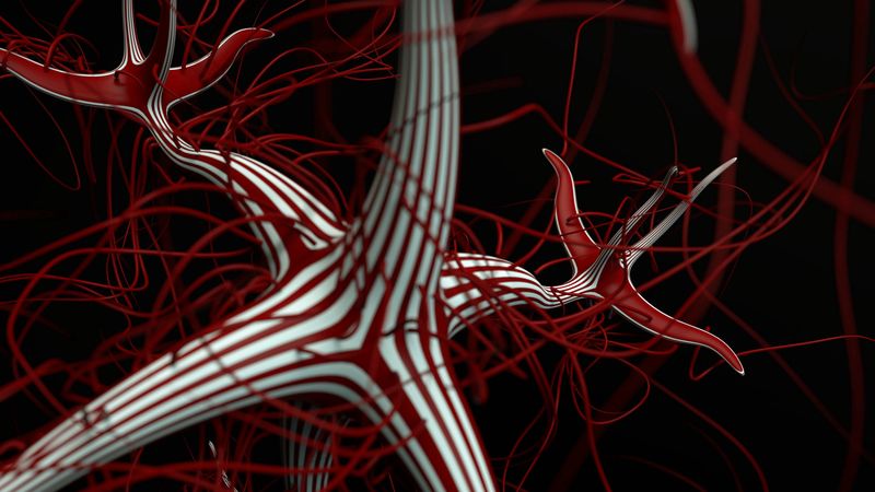network, structure, threads, tangled, 3d, 4k