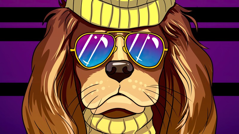 dog, artist, artwork, digital art, hd, 4k