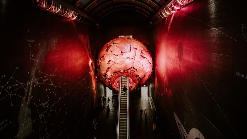 planetarium, building, room, interior, dark, 4k