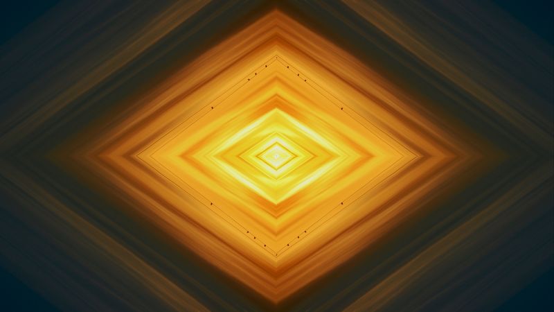 rhombuses, reflection, symmetry, glow, abstraction, 4k