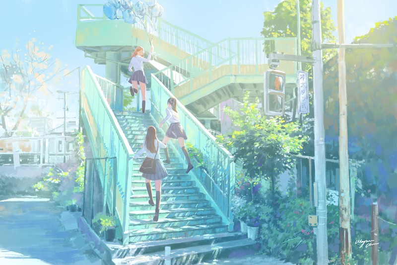 anime girl, anime, artist, artwork, digital art, hd, 4k, artstation