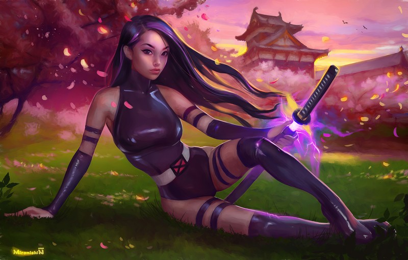 psylocke, character, marvel, 4k, artwork, artstation
