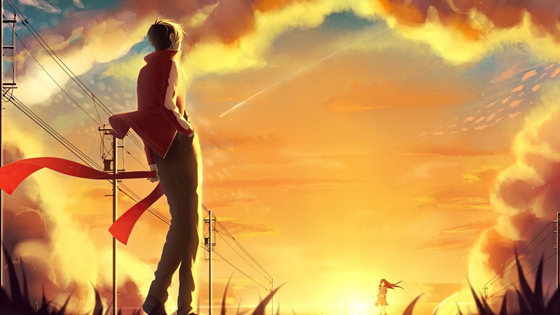 anime girl, anime boy, anime, artist, artwork, digital art, hd, 4k