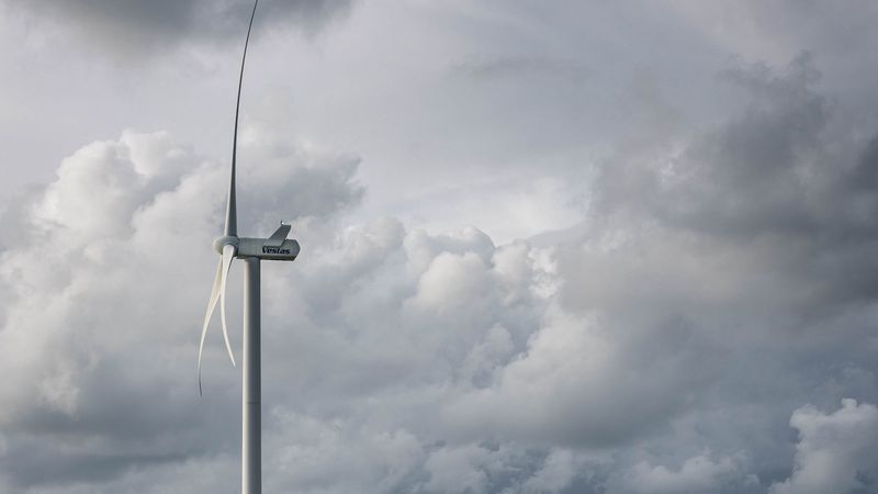 wind farm, turbine, clouds, meadow, nature, 4k