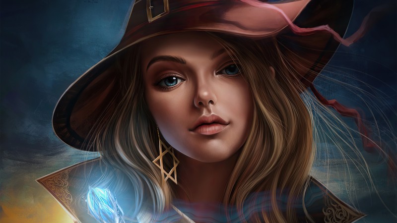 magic, fantasy girls, artist, artwork, digital art, hd, 4k, artstation