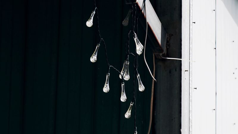 garland, bulbs, wire, decoration, 4k
