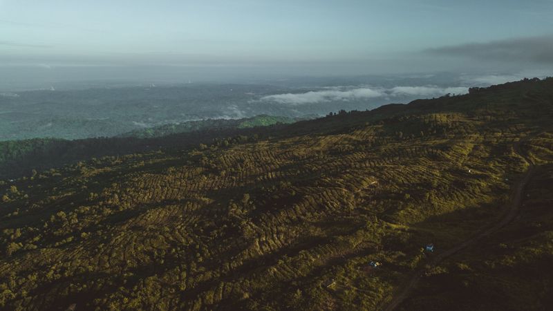 landscape, plateau, aerial view, height, overview, 4k