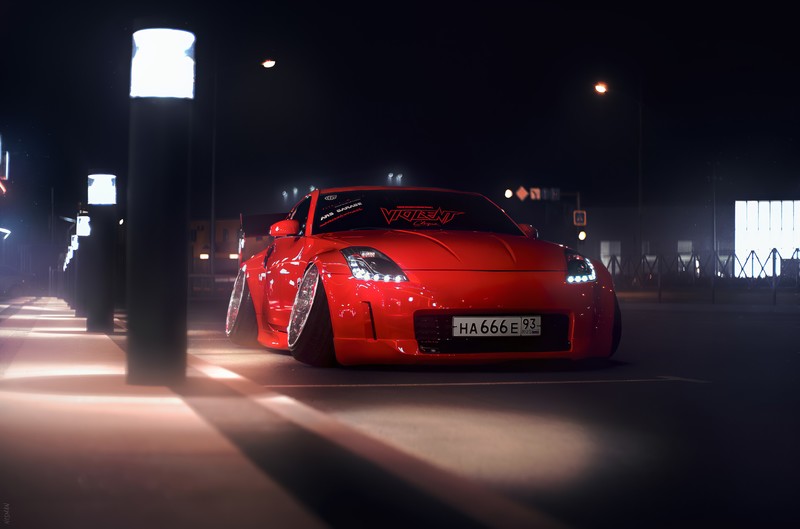 nissan 350z, nissan, cars, hd, 4k, artist, artwork, digital art, artstation
