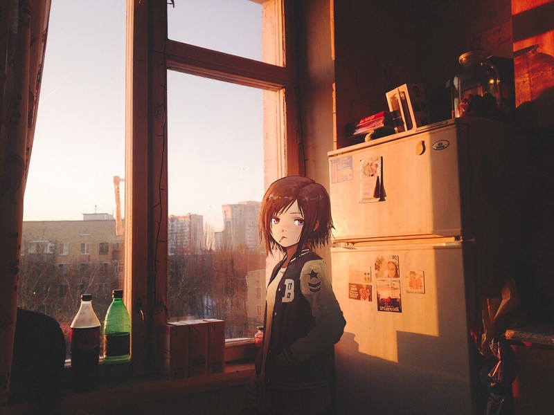 anime girl, anime, artist, artwork, digital art, hd, 4k