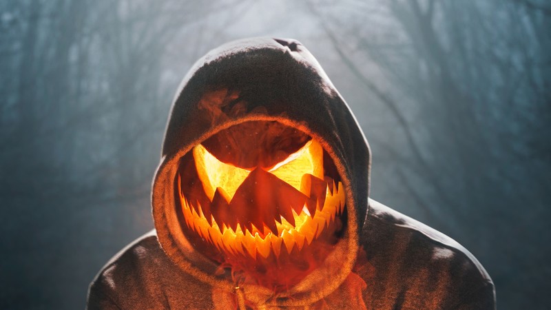halloween, mask, artist, artwork, digital art, hd, 4k