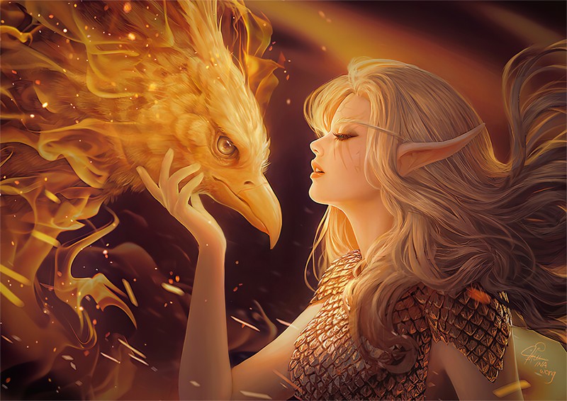phoenix, artist, artwork, digital art, hd, 4k, artstation