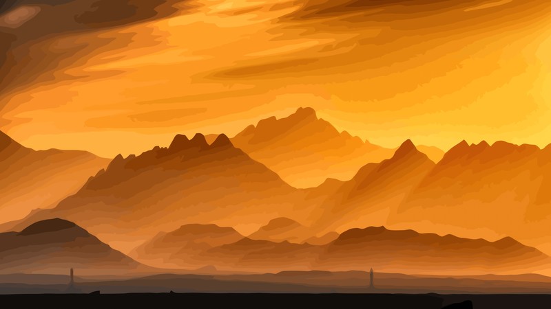 minimalism, minimalist, landscape, artist, artwork, digital art, hd, 4k, 5k