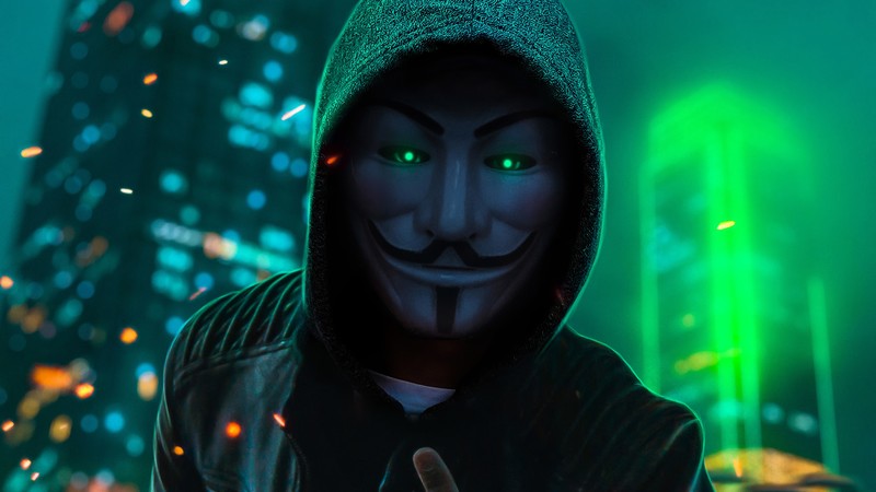 anonymus, mask, hd, neon, 4k