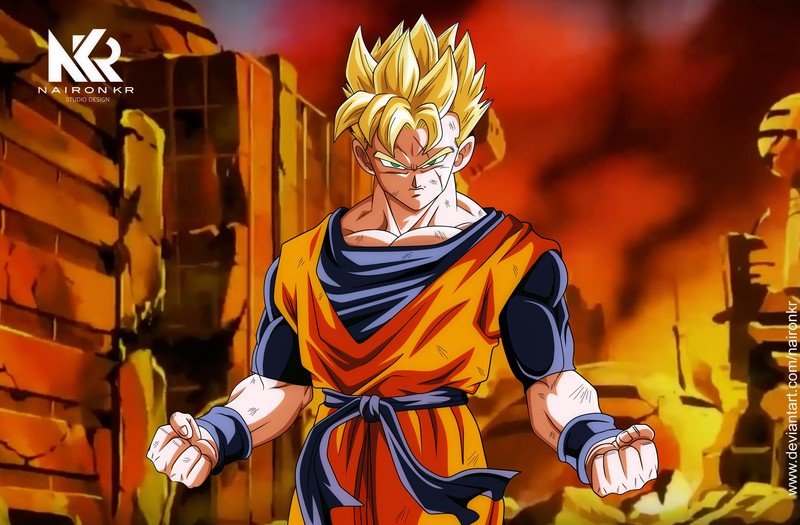 goku, dragon ball, artist, artwork, digital art, hd, 4k, 5k, 8k, deviantart