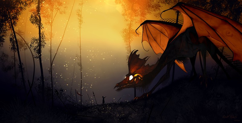 dragon, artist, artwork, digital art, hd, 4k, deviantart