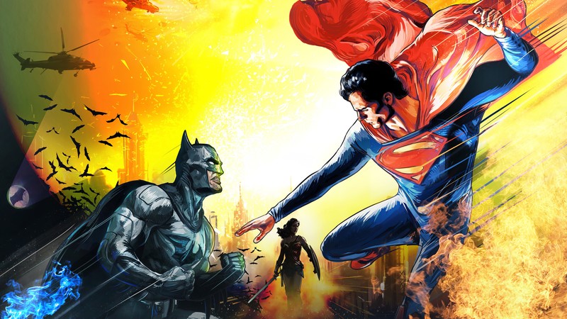 batman, superman, superheroes, artwork, hd, 4k