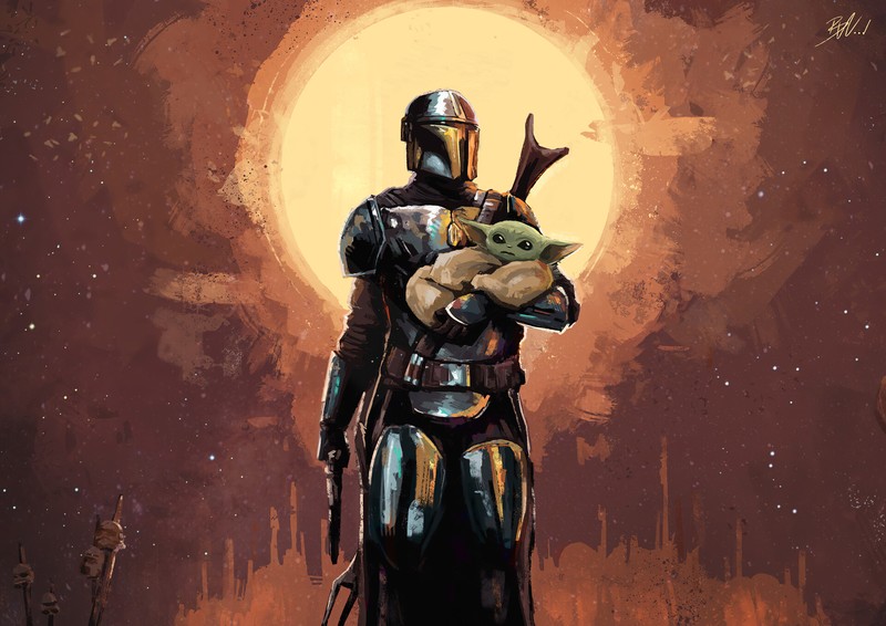 the mandalorian, tv shows, hd, star wars, 4k, artstation, baby yoda