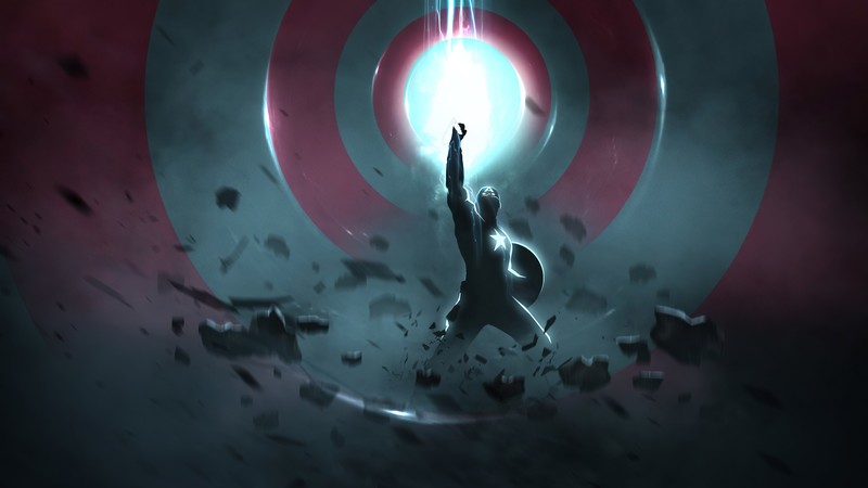 captain america, superheroes, artist, artwork, digital art, hd, 4k, minimalism, minimalist