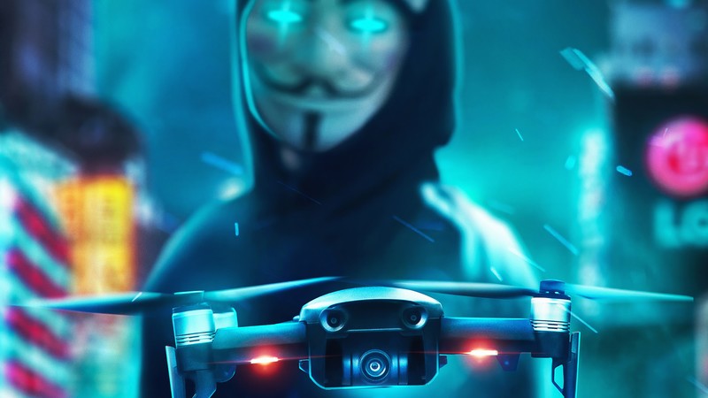 anonymus, drone, artist, artwork, digital art, hd, 4k