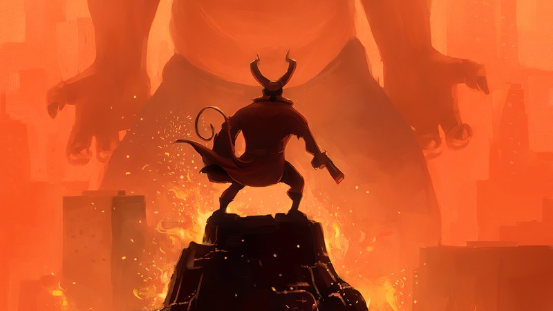 hellboy, superheroes, artist, artwork, digital art, hd, 4k, artstation