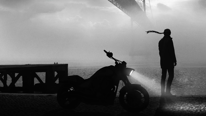 keanu reeves, ghost rider, superheroes, artwork, hd, 4k, artstation, monochrome, black and white