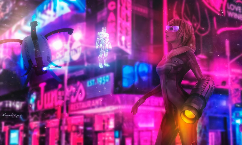 cyberpunk, artist, artwork, digital art, hd, 4k, neon, artstation