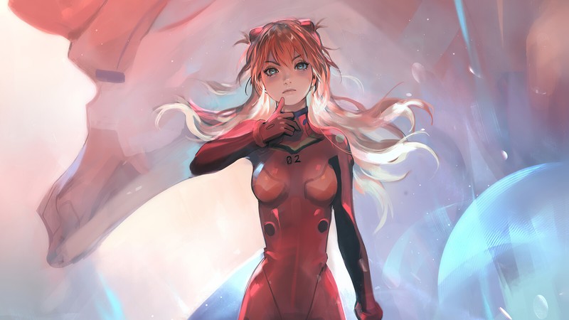 asuka langley soryu, neon genesis evangelion, anime girl, anime, hd, artist, artwork, digital art, 4k, artstation