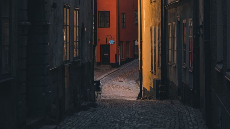 street, buildings, city, stockholm, sweden, 4k