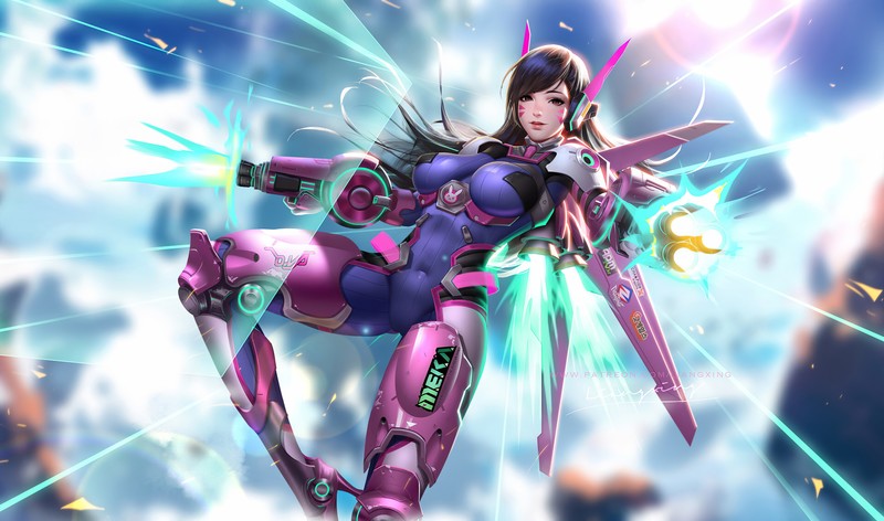dva overwatch, overwatch, games, hd, artwork, artist, digital art, 4k, artstation