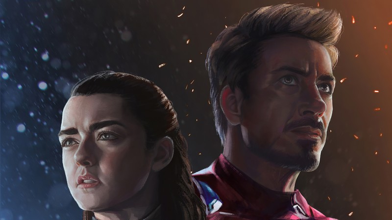 arya stark, iron man, superheroes, artwork, hd, 4k, artstation