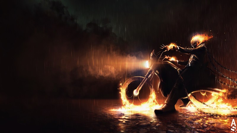 ghost rider, superheroes, artist, artwork, digital art, hd, 4k, artist