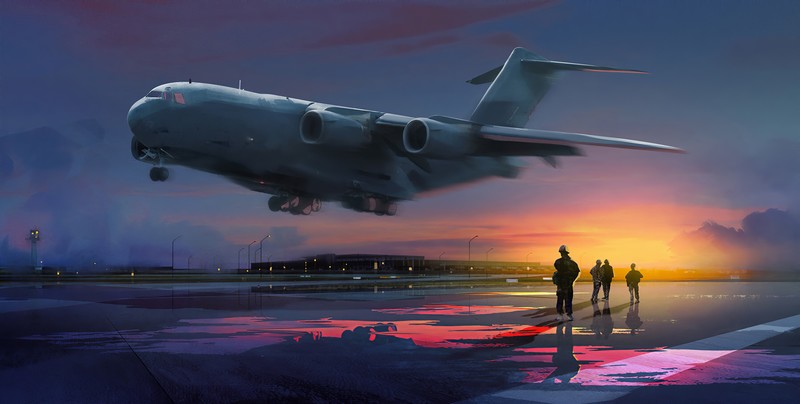 plane, artist, artwork, digital art, hd, 4k, artstation