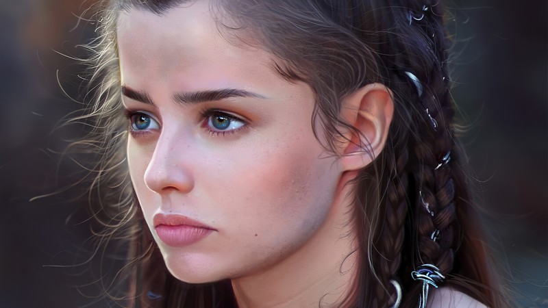 holly earl, celebrities, artist, artwork, digital art, hd, 4k, portrait, artstation