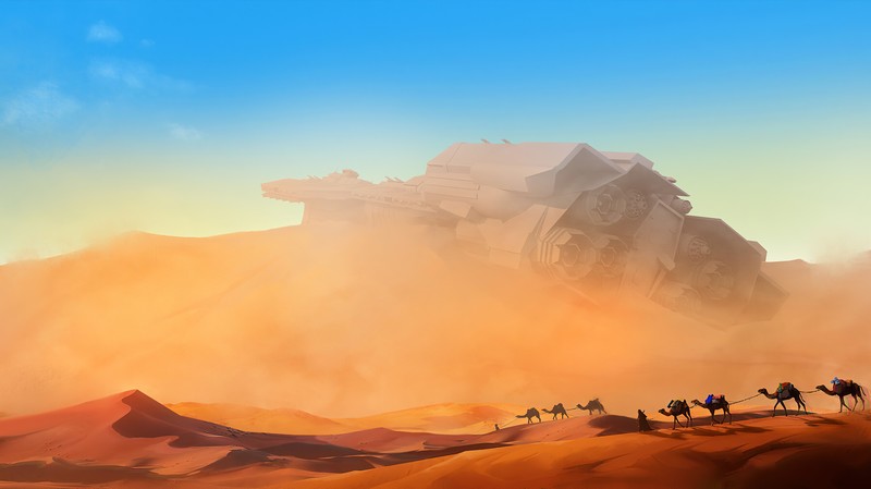 desert, artist, artwork, digital art, hd, 4k, artstation