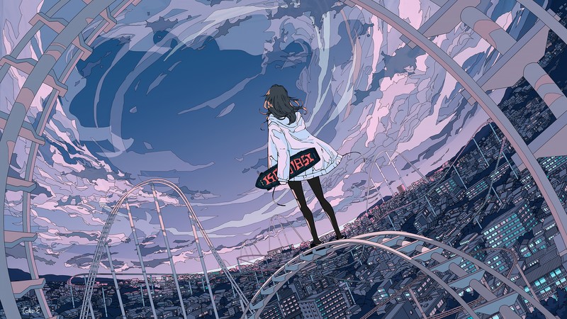 anime girl, anime, artist, artwork, digital art, hd, 4k, 5k