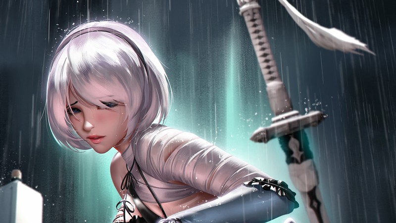 nier automata, games, hd, artist, artwork, digital art, deviantart, 4k