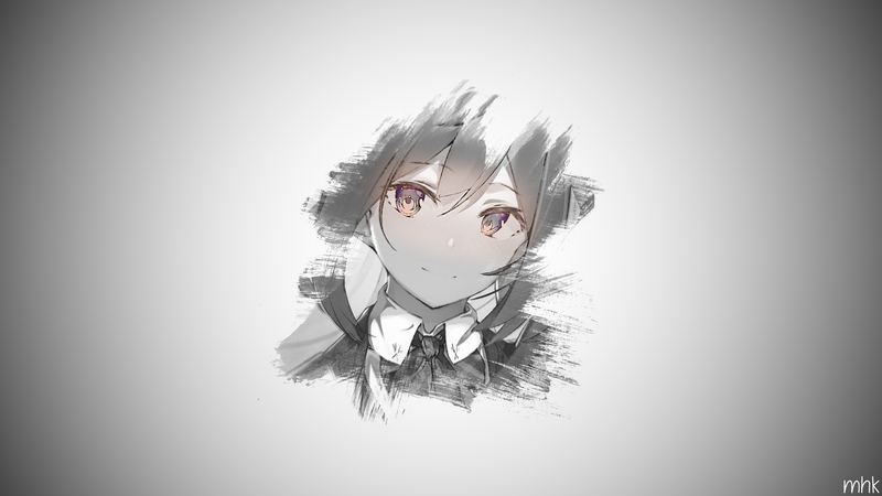 anime girls, portrait, anime, simple background