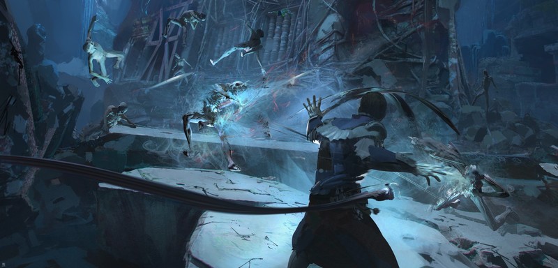 Wadim Kashin, artwork, illustration, digital art, fantasy art, concept art, men, undead, environment, Clash, science fiction